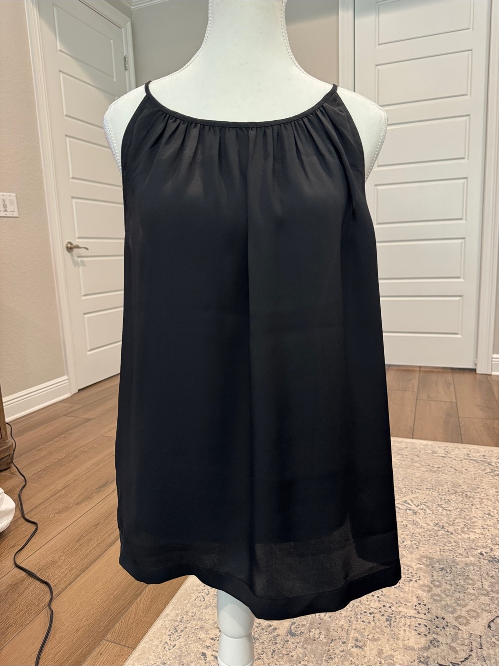 LOFT Black Halter Neck Shell Top silky black
